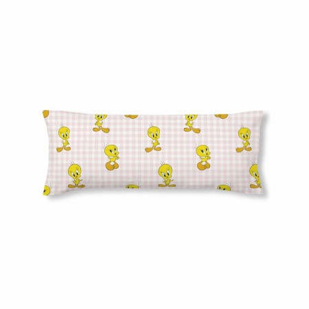 Funda de almohada Looney Tunes Tweety Vichy Rosa 45 x 125 cm