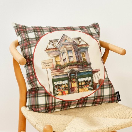 Housse de coussin Muaré Christmas City 50 x 50 cm