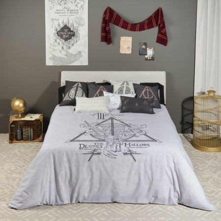 Housse de Couette Harry Potter Deathly Hallows Legend 220 x 220 cm Lit 2 persones