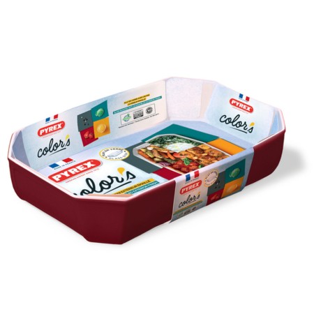 Plat à Gratin Pyrex Rouge (33 x 22 cm)