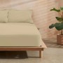 Drap housse Belum Liso Taupe 180 x 200 cm Lisse
