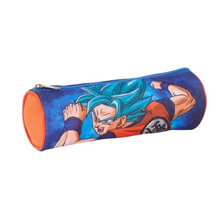 Estuche Escolar Cilíndrico Dragon Ball Azul Naranja 23 x 8 x 8 cm