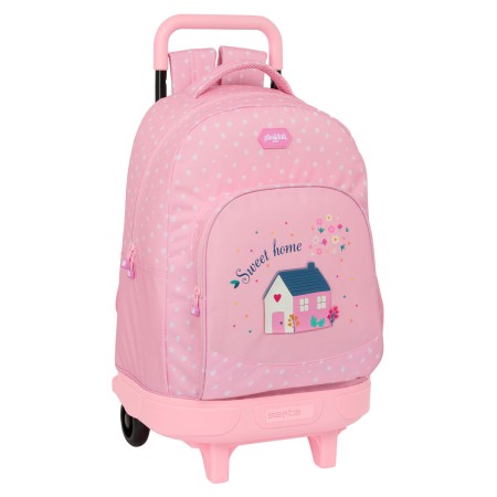 Cartable à roulettes Glow Lab Sweet home Rose 33 X 45 X 22 cm