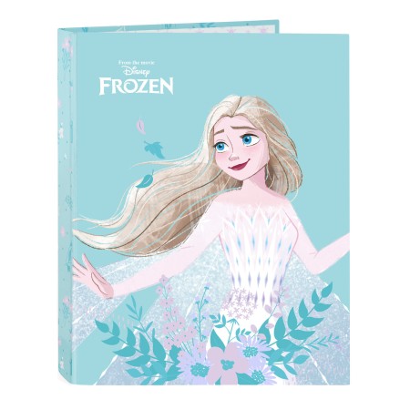 Carpeta de anillas Frozen Hello spring Azul A4 26.5 x 33 x 4 cm