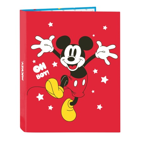 Carpeta de anillas Mickey Mouse Clubhouse Fantastic Azul Rojo A4 26.5 x 33 x 4 cm