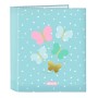 Carpeta de anillas Moos Butterflies Azul A4 27 x 33 x 6 cm