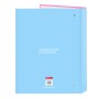 Carpeta de anillas Benetton Spring Rosa Azul cielo A4 26.5 x 33 x 4 cm