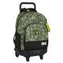 Mochila Escolar con Ruedas Kelme Travel Negro Verde 33 X 45 X 22 cm