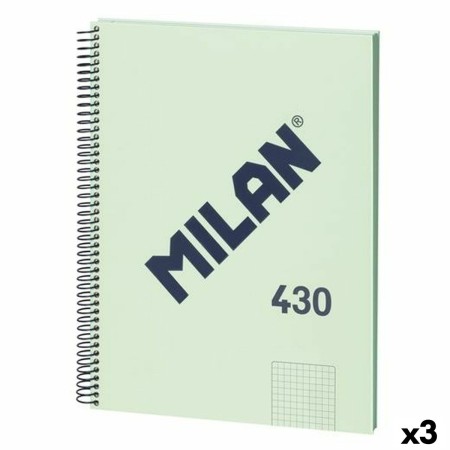 Carnet Milan 430 Vert A4 80 Volets (3 Unités)