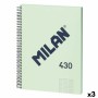 Libreta Milan 430 Verde A4 80 Hojas (3 Unidades)