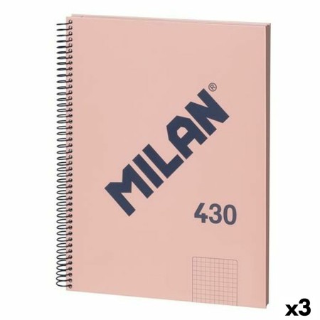 Libreta Milan 430 Rosa A4 80 Hojas (3 Unidades)