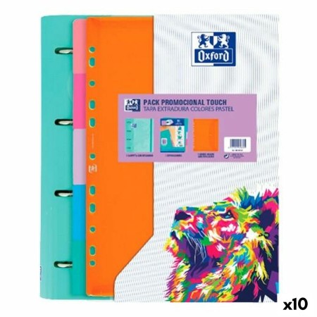 Reliure à anneaux Oxford Touch Multicouleur A4+ (10 Unités)