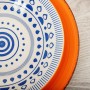 Assietes Quid Tribal Vita Orange Céramique (18 Pièces)