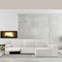 Funda para chaise longue de brazo largo derecho Eysa JAZ Blanco 180 x 120 x 360 cm