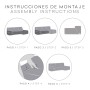 Funda para chaise longue de brazo largo izquierdo Eysa JAZ Gris 180 x 120 x 360 cm