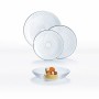 Assietes Luminarc Pampille Clear Transparent verre (18 Pièces)