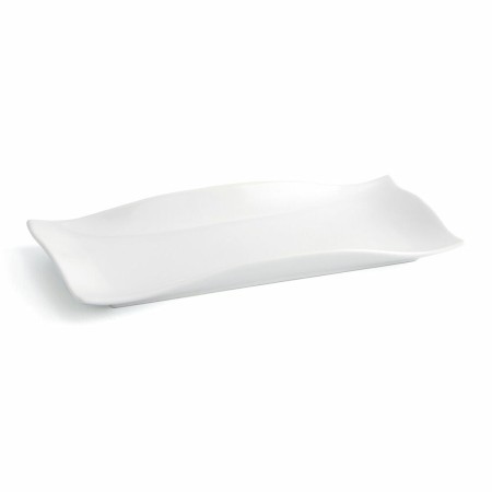 Assiette plate Quid Gastro Fun Céramique Blanc (29,5 x 11 x 3 cm)