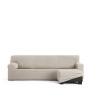 Funda para chaise longue de brazo corto derecho Eysa JAZ Beige 120 x 120 x 360 cm