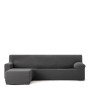 Funda para chaise longue de brazo corto izquierdo Eysa JAZ Gris oscuro 120 x 120 x 360 cm