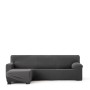 Funda para chaise longue de brazo corto izquierdo Eysa JAZ Gris oscuro 120 x 120 x 360 cm