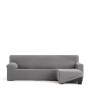 Funda para chaise longue de brazo corto derecho Eysa JAZ Gris 120 x 120 x 360 cm