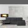 Housse pour chaise longue accoudoir court droit Eysa JAZ Gris foncé 120 x 120 x 360 cm