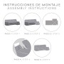 Funda para chaise longue de brazo corto izquierdo Eysa JAZ Gris 120 x 120 x 360 cm