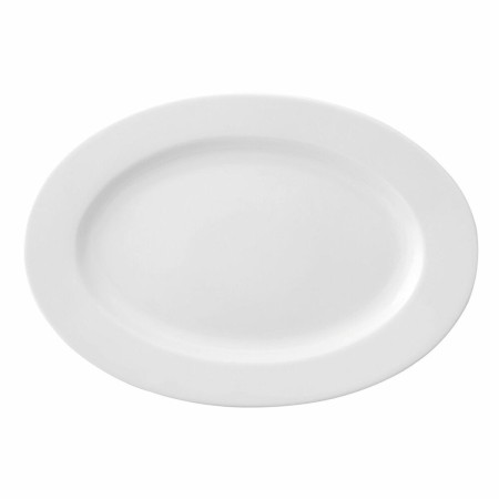 Assiette plate Ariane Prime Ovale Céramique Blanc (22 x 20 cm)