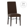 Housse de Chaise Eysa BRONX Marron 50 x 55 x 50 cm 2 Unités