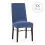 Housse de Chaise Eysa JAZ Bleu 50 x 60 x 50 cm 2 Unités