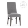 Housse de Chaise Eysa JAZ Gris 50 x 60 x 50 cm 2 Unités