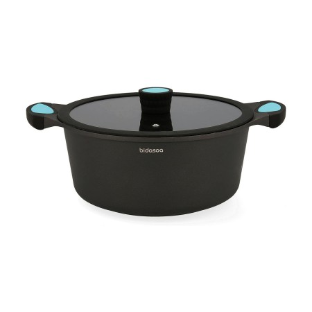 Casserole avec Couvercle Bidasoa 7679091 Noir Métal (28 x 12,5 cm)