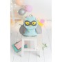 Cartable Crochetts Turquoise 25 x 27 x 13 cm Hibou