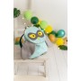 Cartable Crochetts Turquoise 25 x 27 x 13 cm Hibou