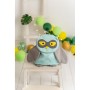 Cartable Crochetts Turquoise 25 x 27 x 13 cm Hibou