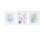 Jeu de 3 tableaux Crochetts Alice 33 x 43 x 2 cm Lapin Chapeau Fille 3 Pièces