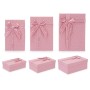 Juego de Cajas Decorativas Rosa Cartón Lazo 3 Piezas