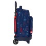 Mochila Escolar con Ruedas Spider-Man Neon Azul marino 33 X 45 X 22 cm