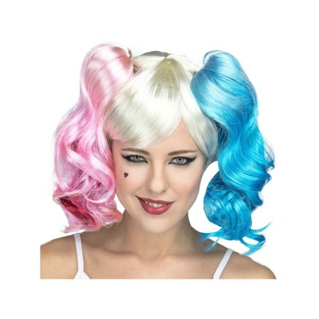 Peluca My Other Me Azul Rosa Coletas