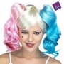 Peluca My Other Me Azul Rosa Coletas