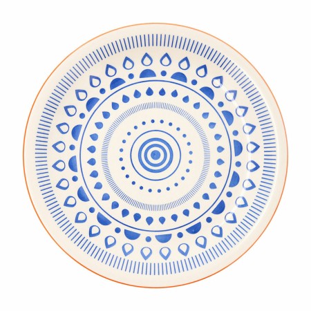 Assiette plate Quid Vita Tribal Céramique Bleu (ø 26,5 cm)