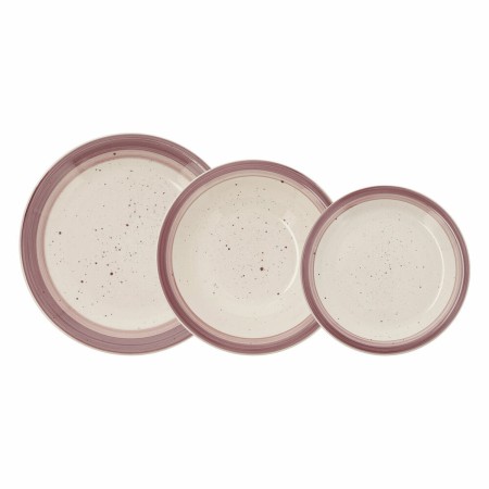 Assietes Quid Allegra Peoni Rose Blanc Céramique (18 Pièces)