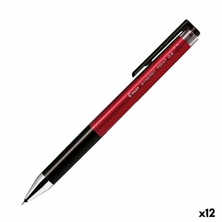 Bolígrafo de gel Pilot Synergy Point Rojo 0,5 mm (12 Unidades)