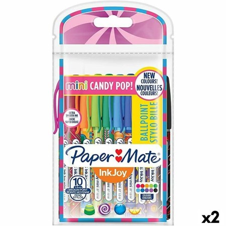 Set de Bolígrafos Paper Mate Mini Candy Pop Multicolor 1 mm (2 Unidades)