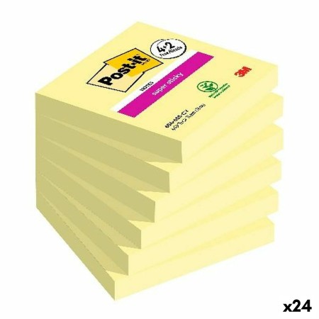 Notes Adhésives Post-it Super Sticky Jaune 76 x 76 mm 6 Pièces (24 Unités)