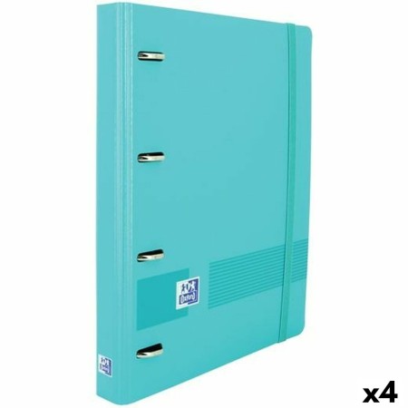 Carpeta de anillas Oxford Live & Go Azul A4+ (4 Unidades)