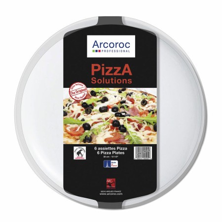 Plat pour pizza Arcoroc Solution 6 Unités Blanc verre (Ø 32 cm)