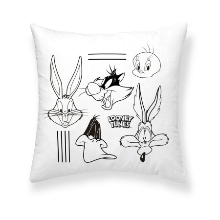 Funda de cojín Looney Tunes Looney B&w B Blanco 45 x 45 cm