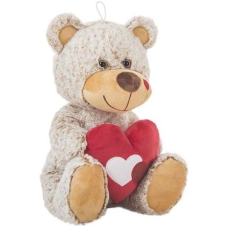 Peluche Creaciones Llopis Beige Oso Corazón 18 cm