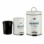Papelera Nature Vintage Blanco Negro Acero Plástico 3 L (6 Unidades)